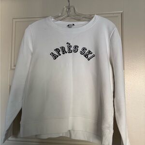 J. Crew Après Ski White Crew Neck Sweater
